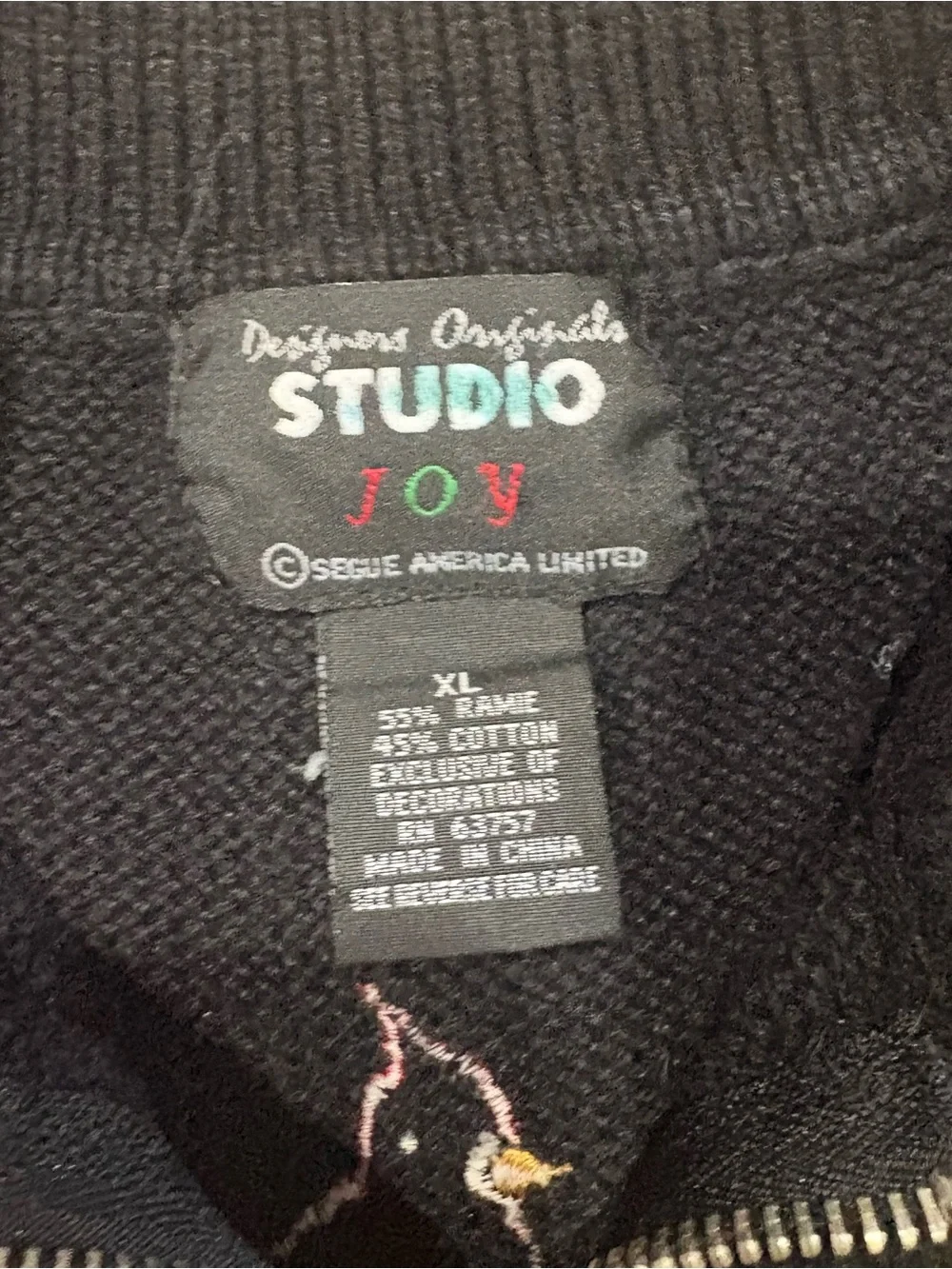 VTG Ugly Christmas Sweater Vest Tree Zip Cardinals Black Beaded Holiday Sz XL